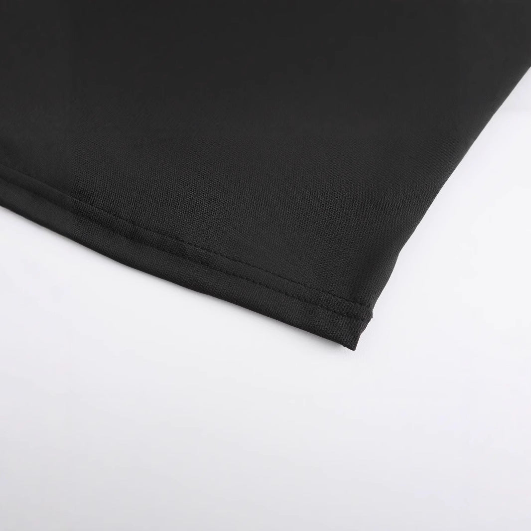 Damen Crop-Top mit auffälligem Grafikdesign und edgy Schriftzug R&B