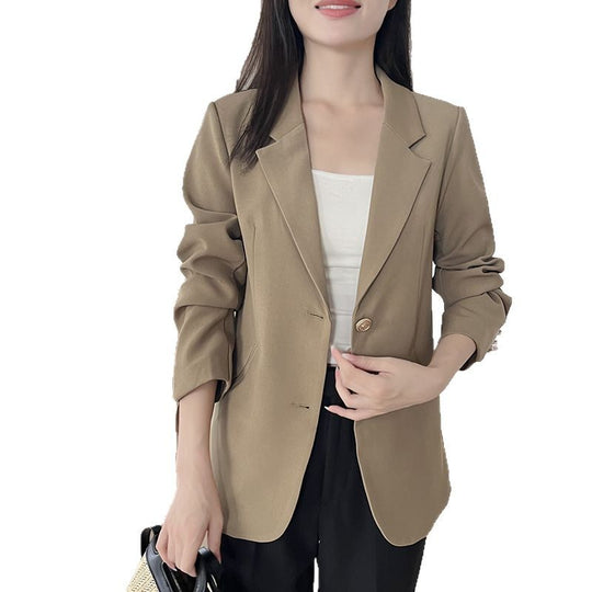 Damen elegante Blazerjacke mit strukturiertem Schnitt und praktischen Taschen R&B