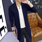 Herren Lässiger Strickjacke mit offenem Schnitt und praktischen Taschen