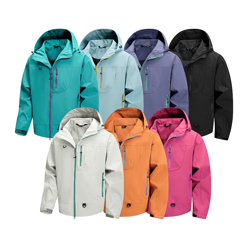 Herren technische Outdoor-Jacke mit GewR&Be und verstellbarem Kapuzensystem R&B