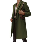 Damen Eleganter Wollmantel mit schmaler Silhouette und tiefen Taschen R&B