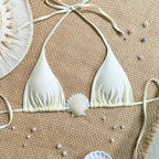 Damen Triangel-Bikini mit dekorativer Muschel R&B