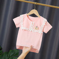 Mädchen T-Shirt mit eleganter Spitzenverzierung R&B