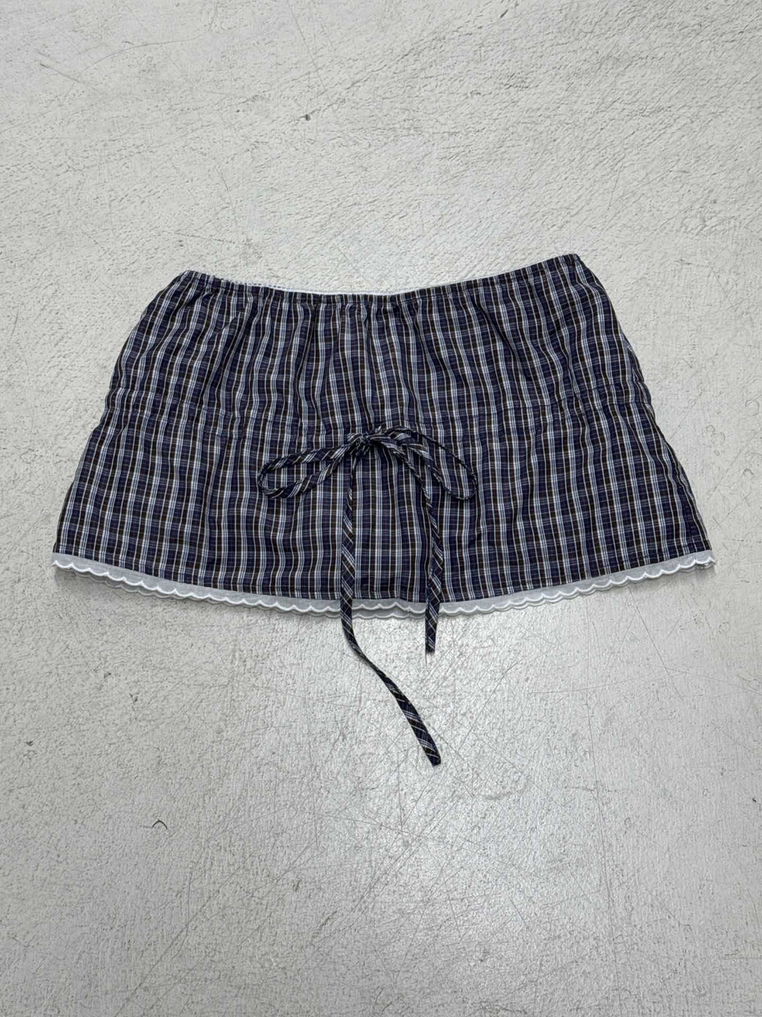 Damen lässiger Karorock mit adjustablem Bund R&B
