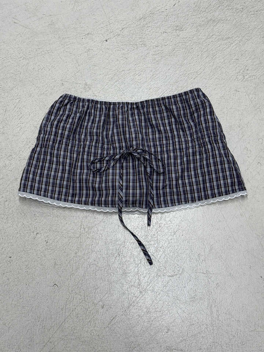 Damen lässiger Karorock mit adjustablem Bund R&B