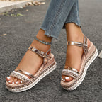 Damen dekorative Zehentrenner-Sandalen R&B