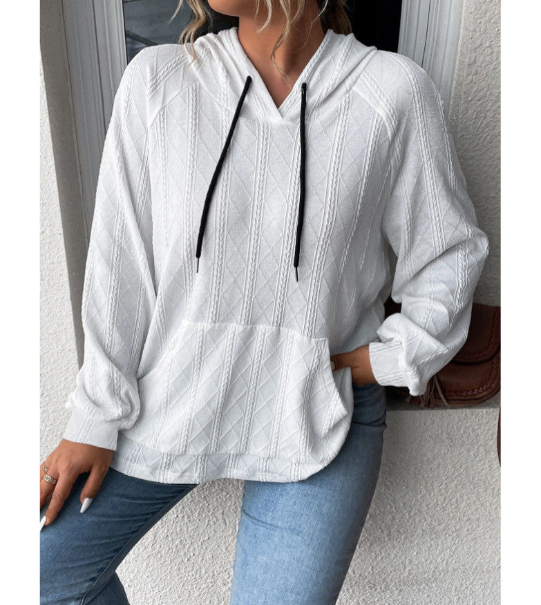 Damen Relaxed Fit Kapuzenpullover mit strukturiertem Design R&B