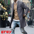 Herren eleganter und lässiger Langmantel aus hochwertigem Material R&B