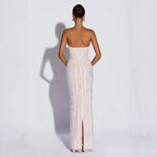Damen Hochzeitskleid mit elegantem trägerlosen Design und luxuriösem Tüllabschluss R&B