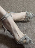 Damen Glamouröse High Heels mit funkelnden Riemchen R&B