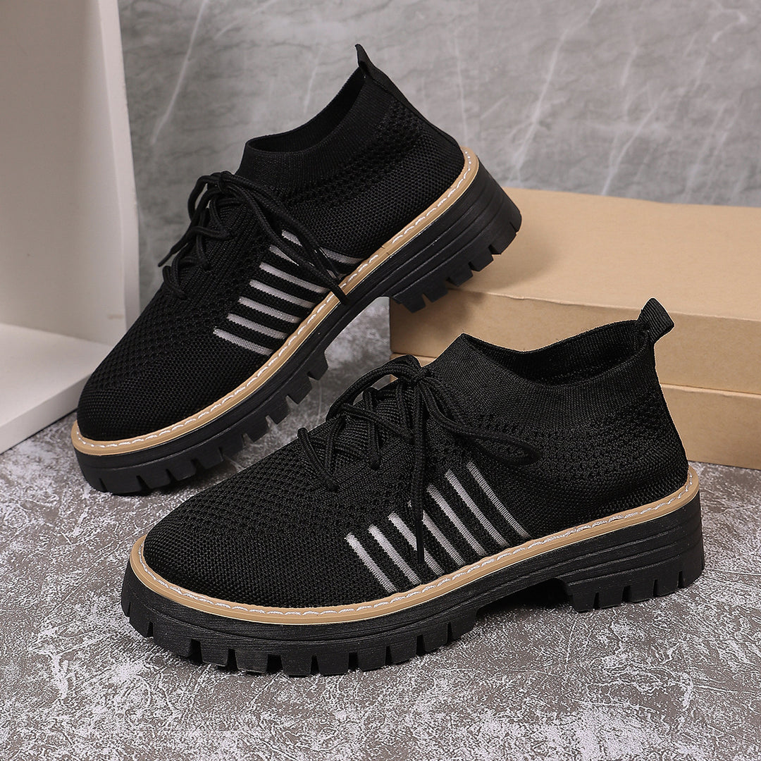 Damen Sportliche Sneakers mit atmungsaktivem Strickoberteil und rutschfester Sohle R&B