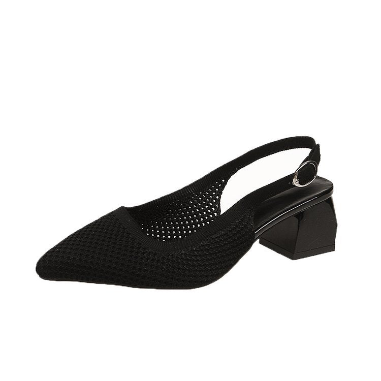 Damen Slingback-Pumps mit strukturiertem Obermaterial und elegantem Blockabsatz R&B
