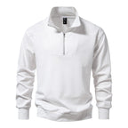 Herren modischer Sweatpullover mit stylischem Stehkragen und praktischem 1/4 Reißverschluss