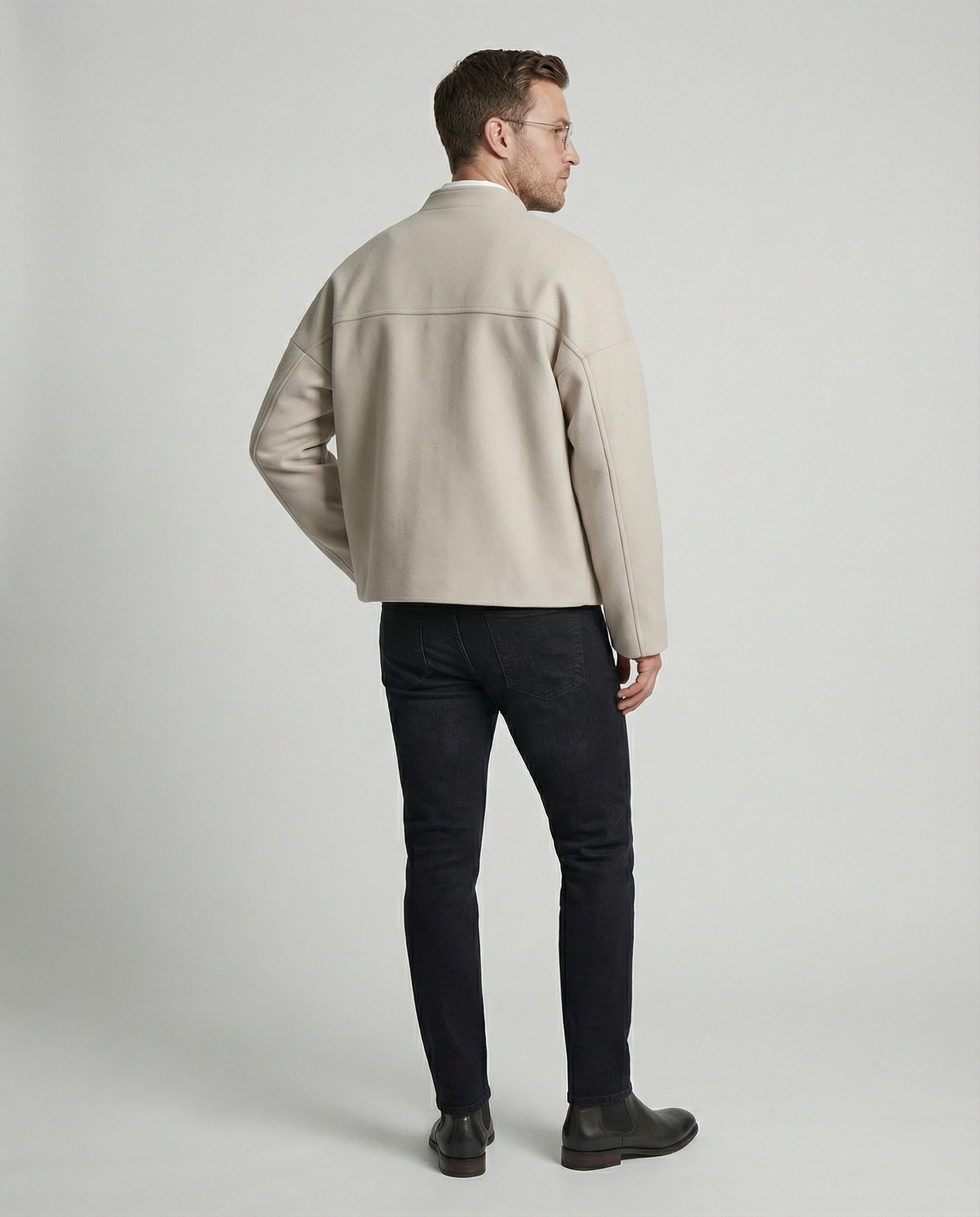 Herren Jacke im Neo-Chinese Style Stehkragen Herbst Freizeit