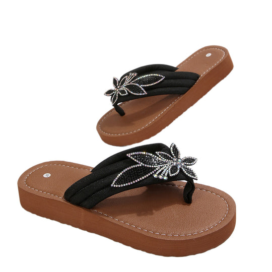 Damen Riemchen-Sandalen mit floralen Applikationen und komfortablem Fußbett R&B