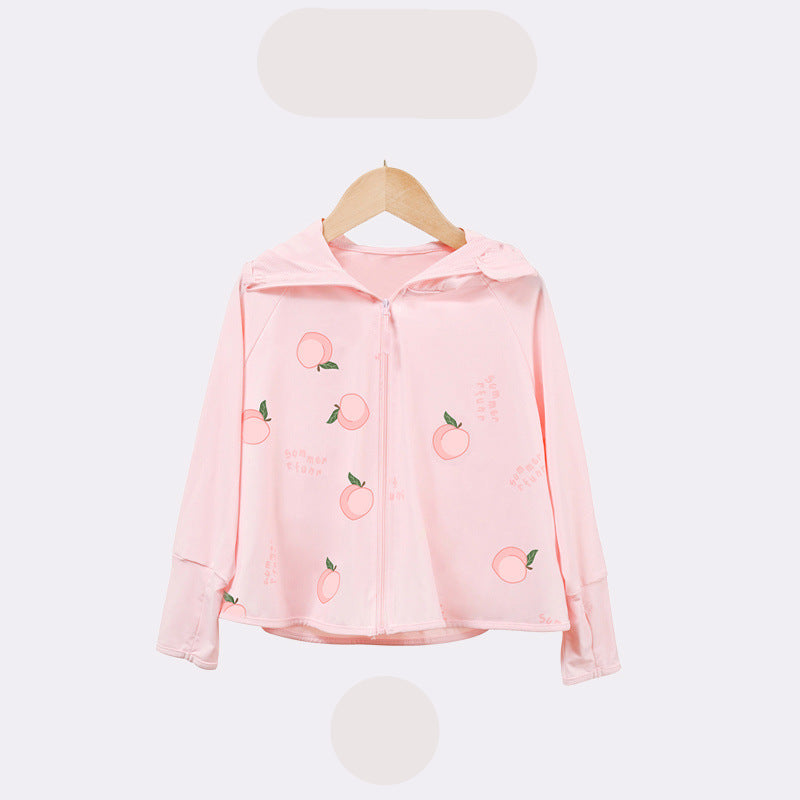 Kinder UV-Schutzjacke mit Kapuze und leichten atmungsaktiven Eigenschaften R&B