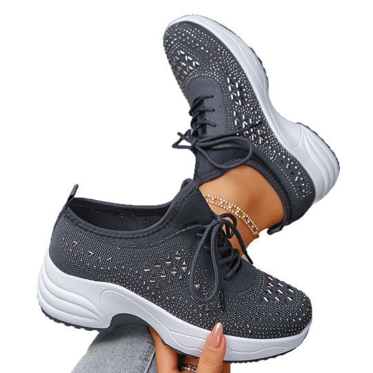 Damen Sportliche Sneaker mit atmungsaktivem Obermaterial und Komfortsohle R&B