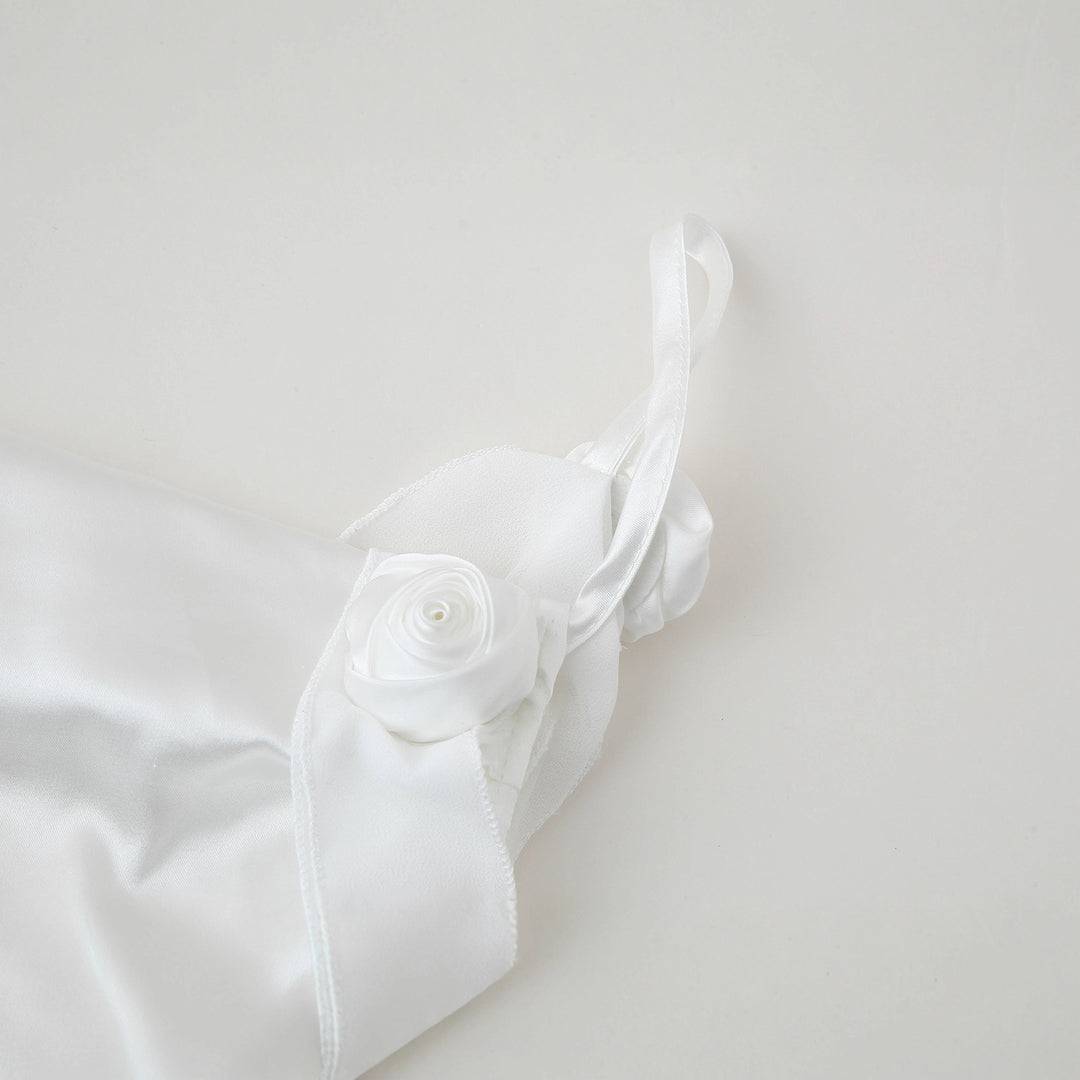 Damen Satin-Kleid mit elegantem Rüschendesign und verstellbaren Trägern R&B