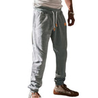 Herren nan konisch geschnittene Freizeithose aus Sweatstoff mit elastischem Bund Kordelzug und Rippbündchen R&B