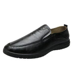 Herren Bequeme Leder Slipper Schuhe R&B