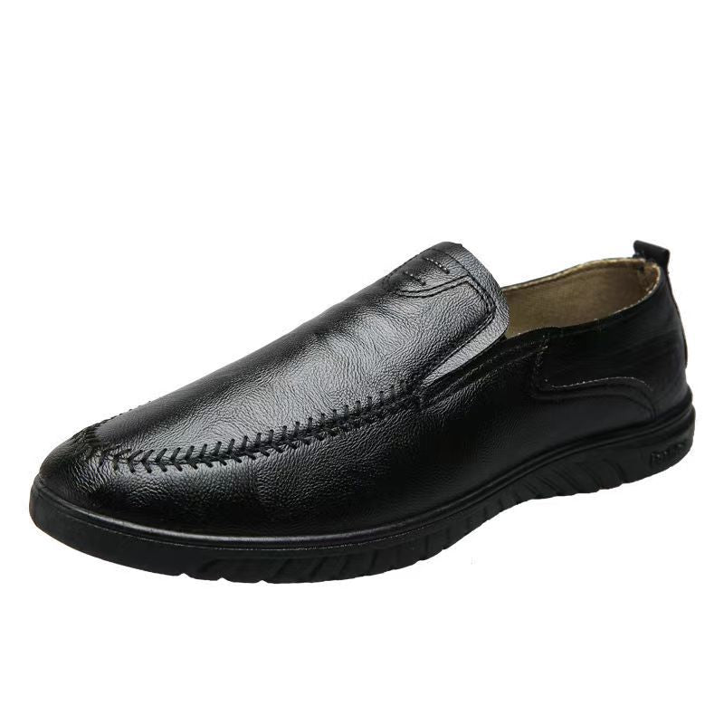Herren Bequeme Leder Slipper Schuhe R&B