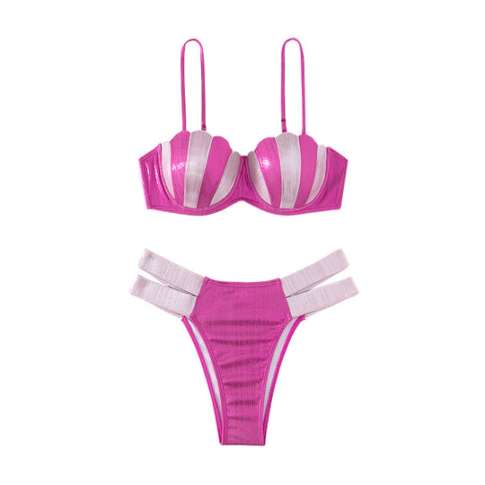 Damen Push-Up Bikini mit glitzernden Akzenten R&B