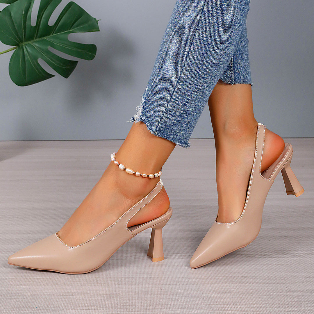 Damen Slingback-Pumps mit elegantem spitzen Design und komfortablem Blockabsatz R&B