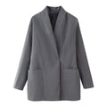 Damen elegante Blazerjacke mit Taschen und modernem Schnitt R&B