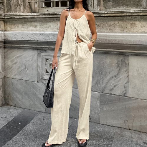 Damen luftiges Blusenkleid mit verstellbaren Trägern und Rüschendetails R&B