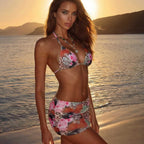 Damen Bikini-Set mit floralem Design und modischem Minirock R&B