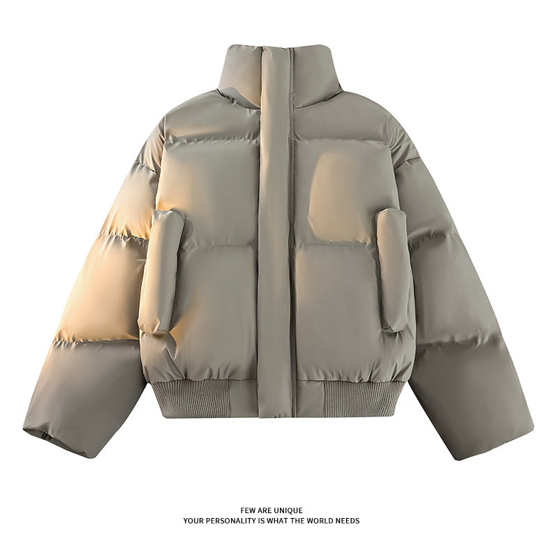 Herren Modische Steppjacke mit hohem Kragen und praktischen Taschen R&B