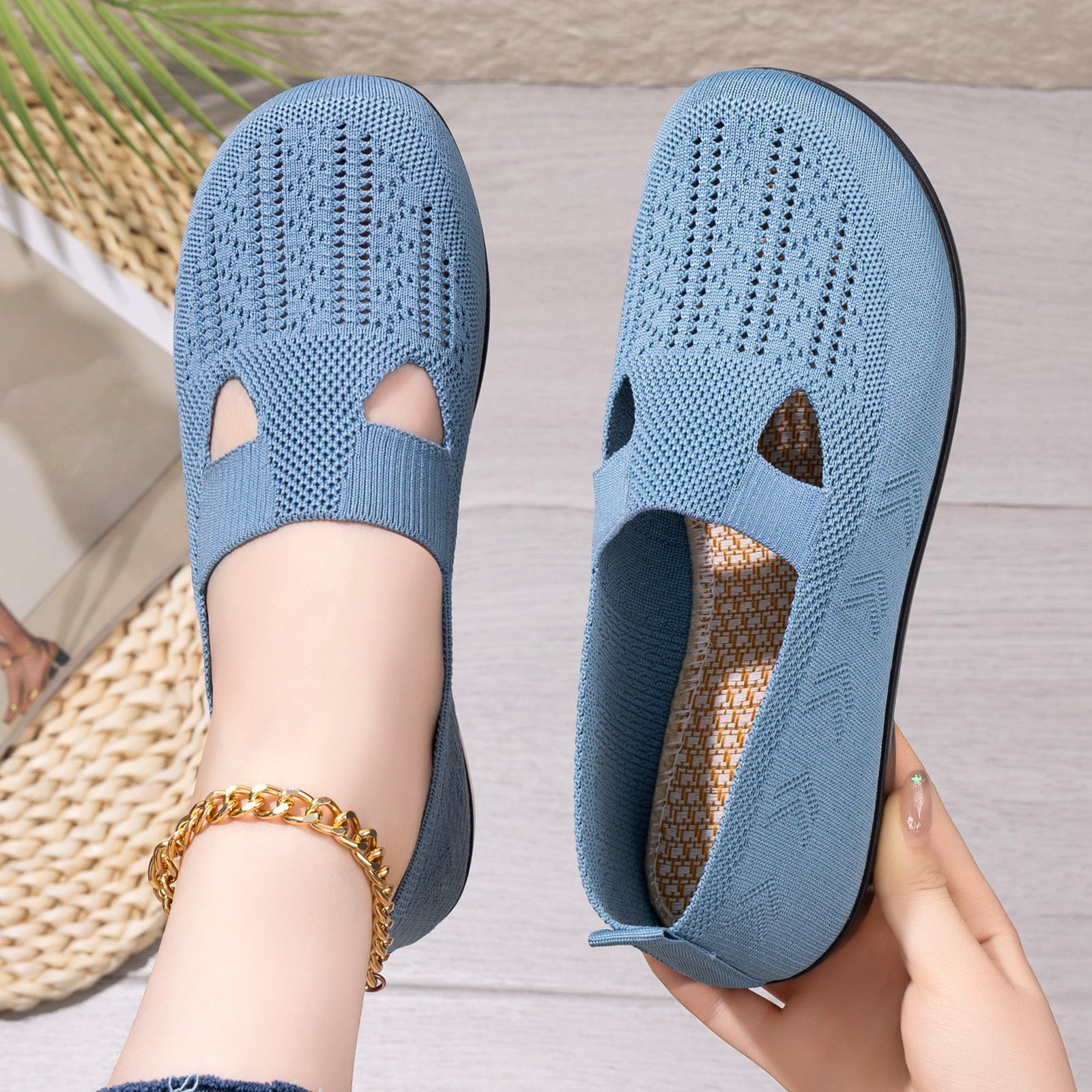 Damen Komfortable und atmungsaktive Freizeit-Slipper