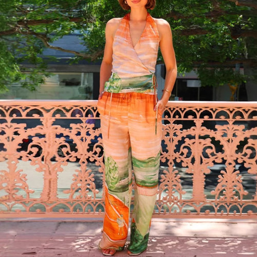 Damen Wickel-Jumpsuit mit floralem Design und elastischem Gummizug R&B