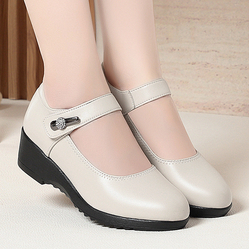 Damen Komfortable und elegante Mary Jane Schuhe mit modischem Riemen R&B