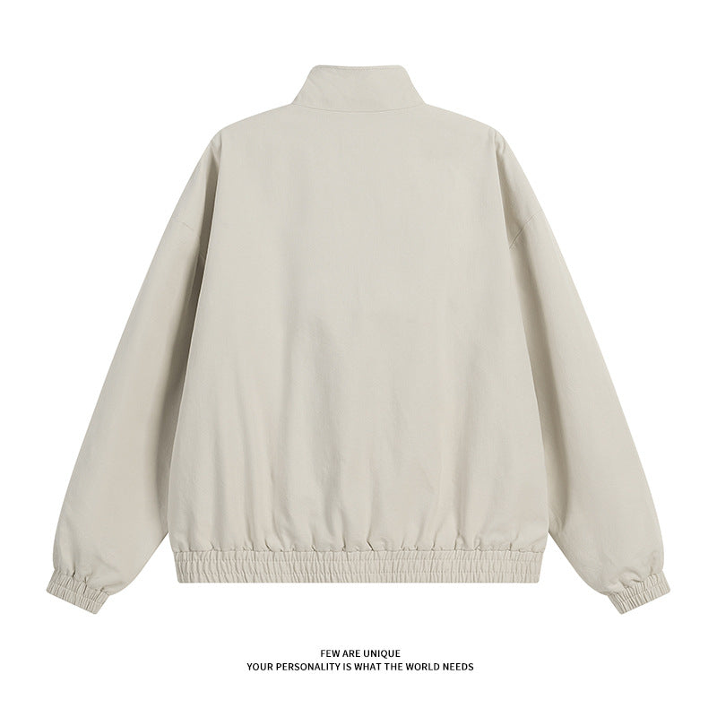Damen modische Übergangsjacke mit hohem Kragen und praktischen Druckknopfdetails R&B