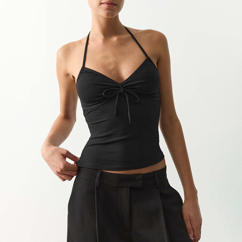 Damen Sportliches Bikinitop mit verstellbaren Trägern und dekorativem Knoten R&B
