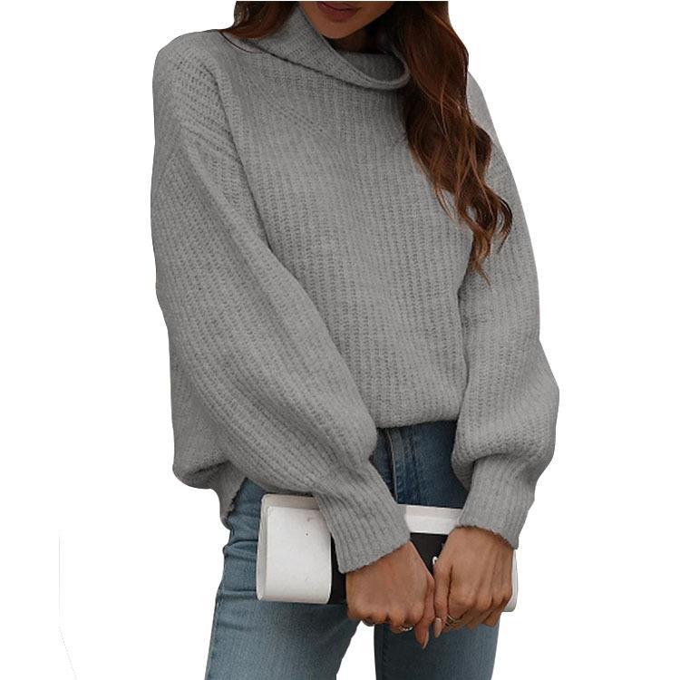 Damen Großer, gemütlicher Pullover mit weichem Rollkragen
