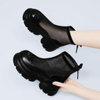 Damen Modische Netz-Stiefeletten mit stabiler Profilsohle R&B