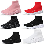 Damen Komfortable Slip-On Sneakers mit hohem Strickdesign R&B