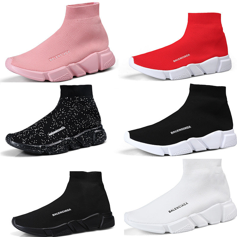 Damen Komfortable Slip-On Sneakers mit hohem Strickdesign R&B