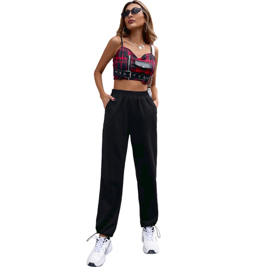 Damen Jogginghose mit elastischem Bund und praktischen Taschen R&B