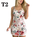 Damen Minikleid mit floralem Print und raffinierter Schnittführung R&B