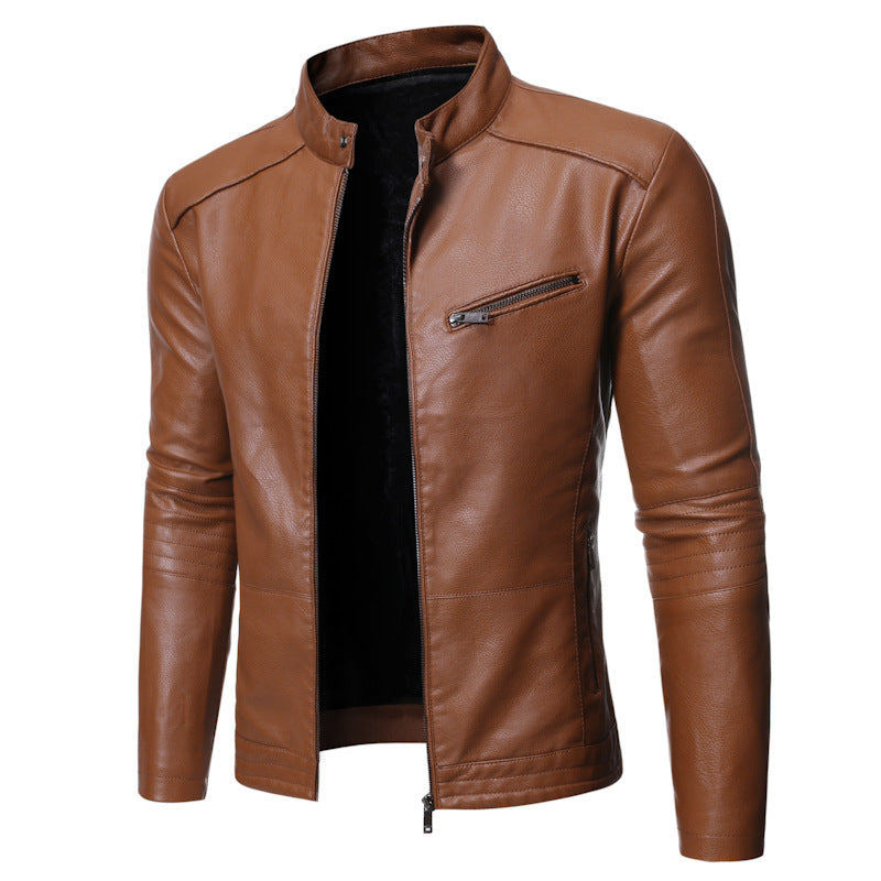 Herren jacke mit stylishem Stehkragen und praktischen Reißverschlusstaschen R&B