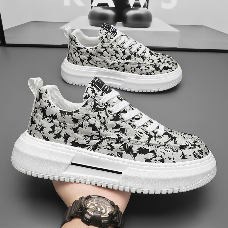 Damen Komfortable Sneakers mit trendigem Blumendruck R&B