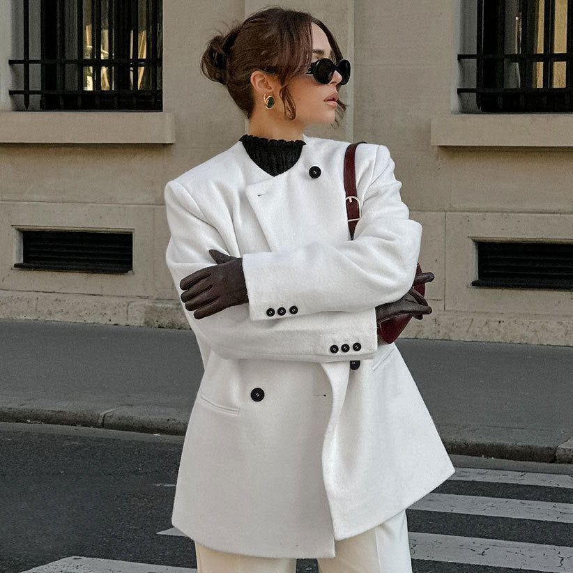 Damen Trendiger Oversized Blazer mit doppelter Knopfleiste R&B