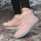 Damen isolierte Winterstiefel mit flexiblem Schnellschnürsystem und rutschfester Sohle