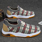 Damen Komfortable Slip-On Freizeitschuhe mit weichem Strick-Obermaterial und rutschfester Sohle