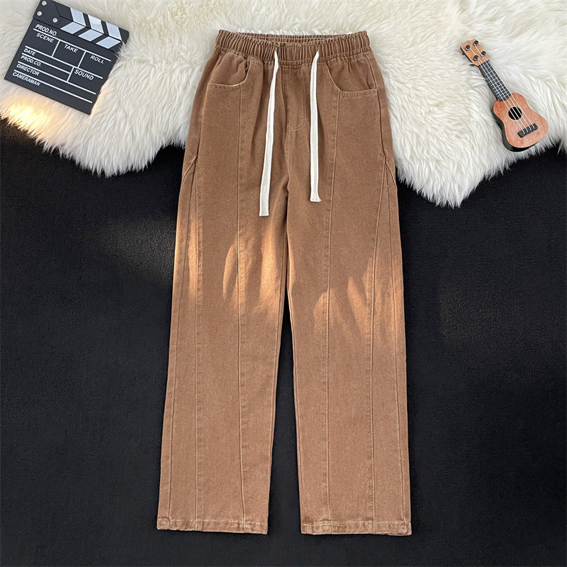 Damen lässige Freizeithose mit elastischem Bund und praktischen Taschen R&B