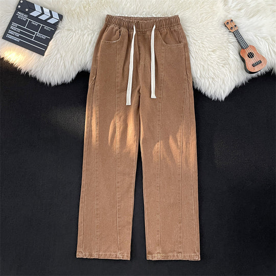 Damen lässige Freizeithose mit elastischem Bund und praktischen Taschen R&B