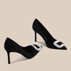 Damen elegante spitze Pumps mit glitzernden Strassakzenten R&B